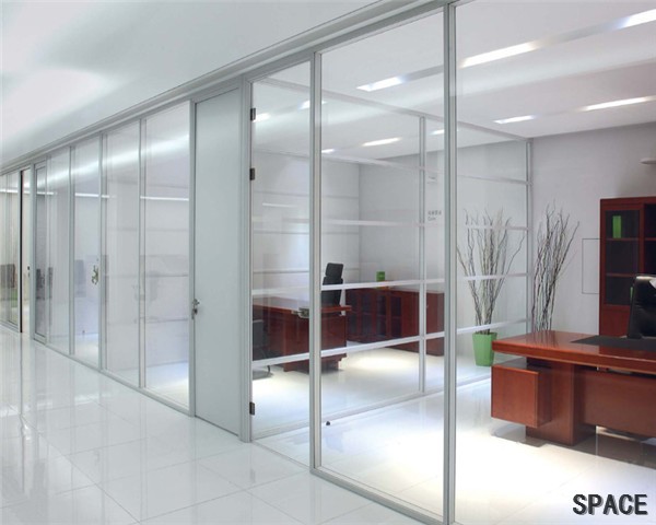 洛川白色玻璃隔断案例